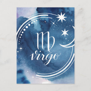 Astrologie waterverf - Virgo Briefkaart