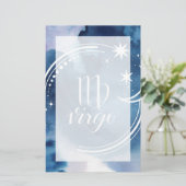 Astrologie waterverf - Virgo Briefpapier (Staand voorkant)
