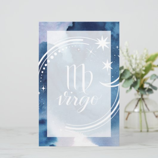Astrologie waterverf - Virgo Briefpapier (Staand voorkant)