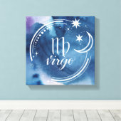 Astrologie waterverf - Virgo Canvas Afdruk (Insitu (Houten vloer))