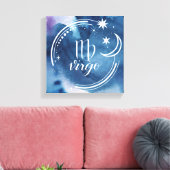 Astrologie waterverf - Virgo Canvas Afdruk (Insitu (Woonkamer))