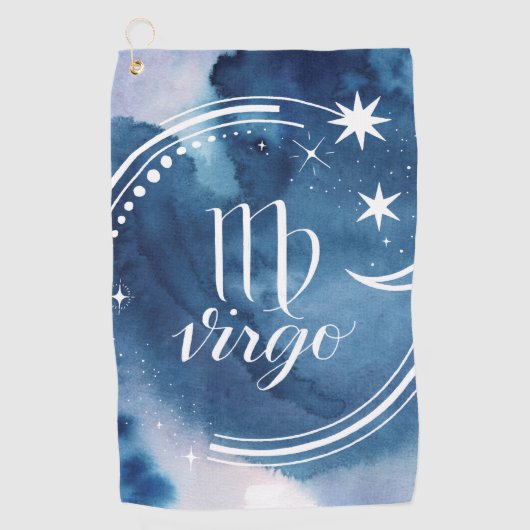 Astrologie waterverf - Virgo Golfhanddoek (Voorkant)