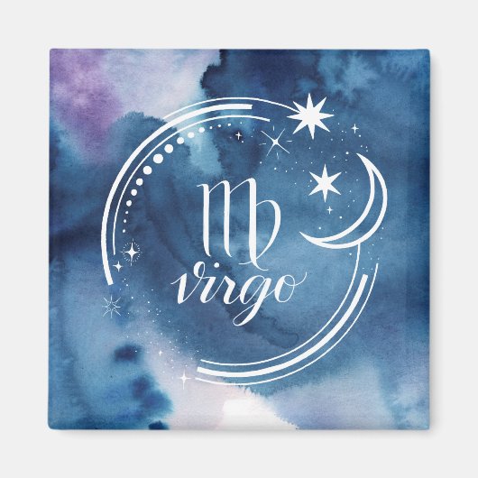 Astrologie waterverf - Virgo Magneet (Voorkant)