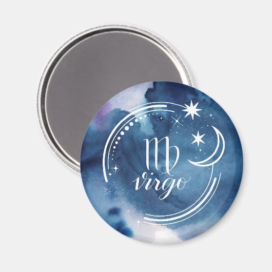Astrologie waterverf - Virgo Magneet (Voorkant / Achterkant)