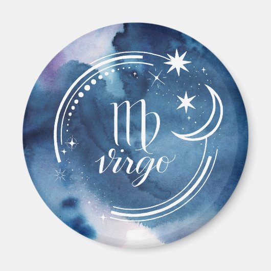 Astrologie waterverf - Virgo Magneet (Voorkant)