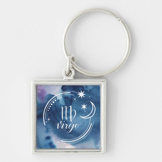 Astrologie waterverf - Virgo Sleutelhanger (Voorkant)