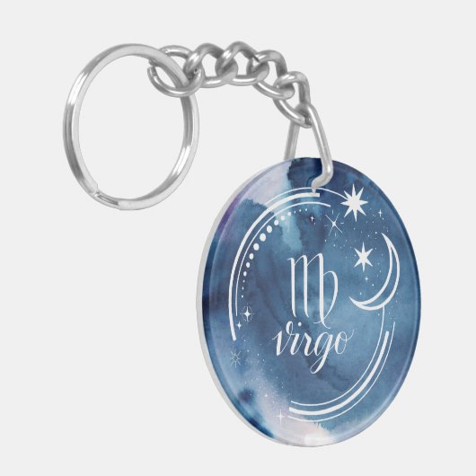Astrologie waterverf - Virgo Sleutelhanger (Voorkant Links)
