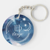 Astrologie waterverf - Virgo Sleutelhanger (Achterkant)