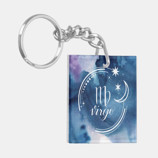 Astrologie waterverf - Virgo Sleutelhanger (Voorkant Links)