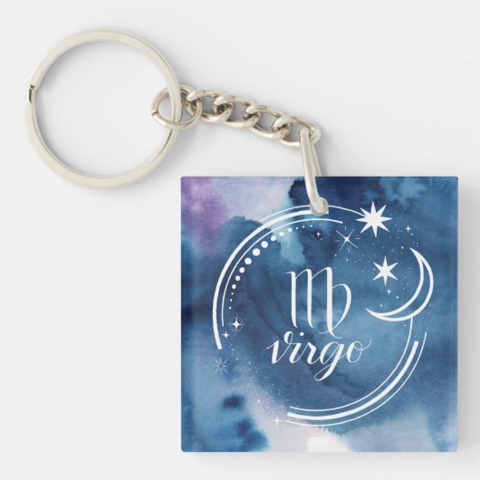 Astrologie waterverf - Virgo Sleutelhanger (Voorkant)