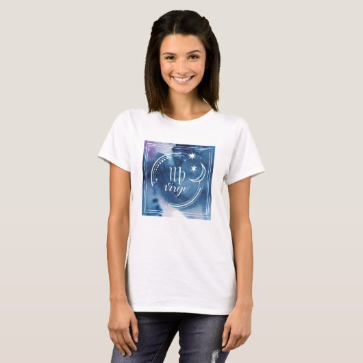 Astrologie waterverf - Virgo T-shirt (Voorkant volledig)