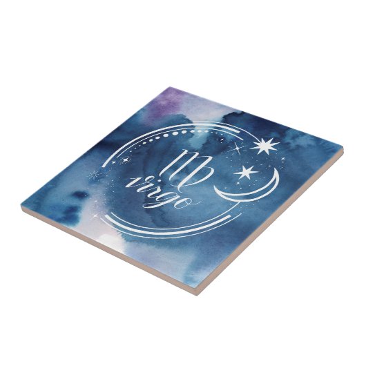 Astrologie waterverf - Virgo Tegeltje (Zijkant)