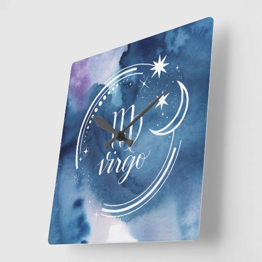 Astrologie waterverf - Virgo Vierkante Klok (Hoek)