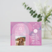 Astrologie Weegschaal Zodiac Sign Foto Aangepaste Briefkaart (Staand voorkant)
