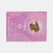 Astrologie Weegschaal Zodiac Sign Foto Aangepaste Fleece Deken (Voorkant (Horizontaal))