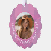 Astrologie Weegschaal Zodiac Sign Foto Aangepaste Ornament Kaart (Links)