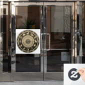 Astrologie wiel sticker (Kantoordeur)