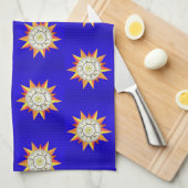 Astrologie Zodiac Blue Kitchen Hand Towel Theedoek (Quarter Fold)