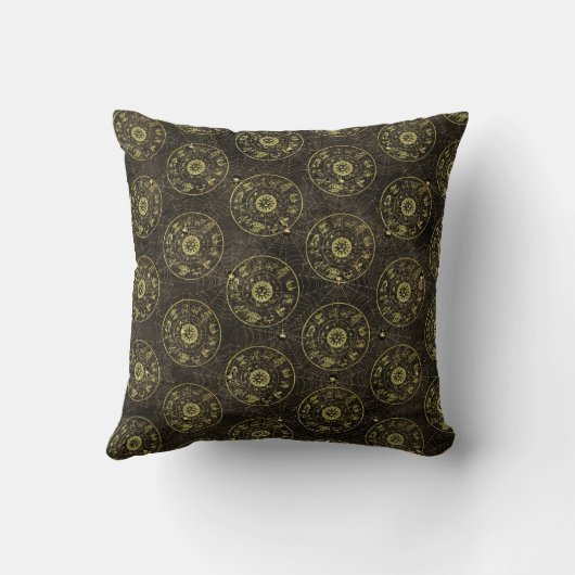  astrologie Zodiac en Cobweb magisch Kussen (Achterkant)