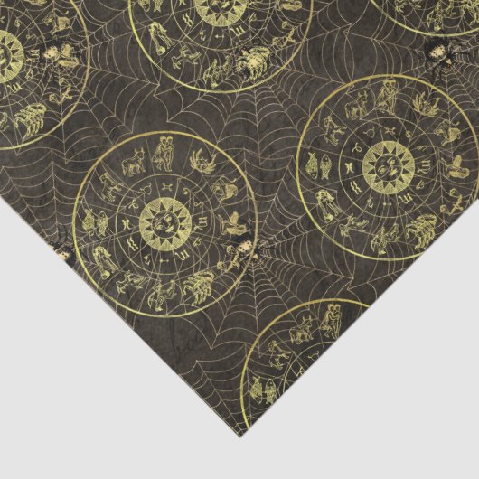  astrologie Zodiac en Cobweb magisch Tissuepapier (Detail)