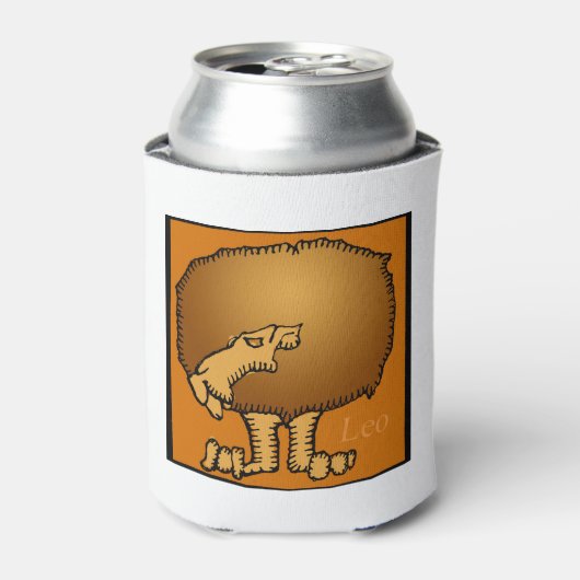 Astrologie Zodiac Leo Teken Verjaardag Koelbox Blikjeskoeler (Blikje Voorkant)