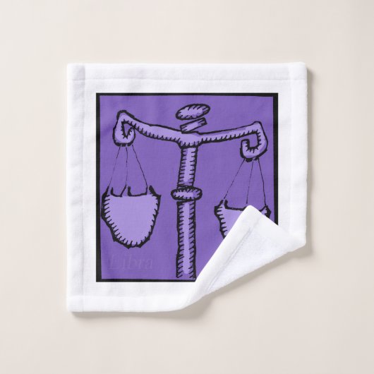 Astrologie Zodiac Libra Sign Birthday Bath Bad Handdoek (Wasdoekje)