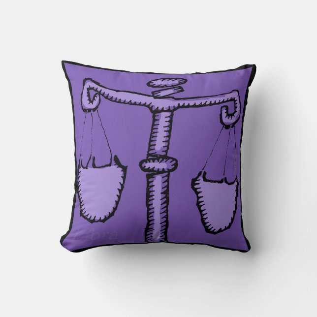 Astrologie Zodiac Libra Sign Birthday Pillow Kussen (Voorkant)