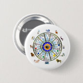 Astrologie - ZODIAC- signalen Ronde Button 5,7 Cm (Voorkant /achterkant)