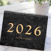 Astrologie Zodiac Signs Faux Gold Classic Kalender