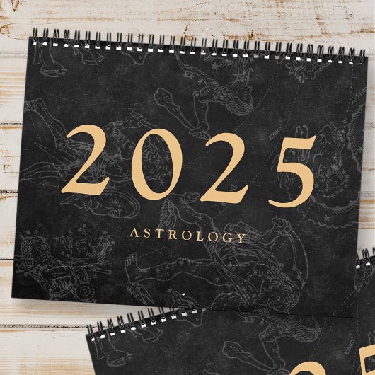 Astrologie Zodiac Signs Faux Gold Classic Kalender
