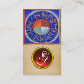 ASTROLOGIE, ZODIACALE SIGNS, VIER ELEMENTEN Astrol Visitekaartje (Achterkant)