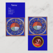 ASTROLOGIE, ZODIACALE SIGNS, VIER ELEMENTEN Astrol Visitekaartje (Voorkant / Achterkant)