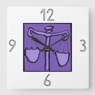 Astrologie Zodiadiale Weegschuur Birthday Wall klo Vierkante Klok