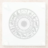  Astrologie Zodiawiel Glazen Onderzetter (Achterkant)