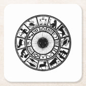 Astrologie Zodiawiel Kartonnen Onderzetters (Voorkant)