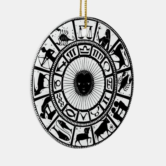  Astrologie Zodiawiel Keramisch Ornament (Rechts)