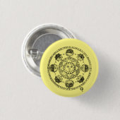  Astrologie Zodiawiel Ronde Button 3,2 Cm (Voorkant /achterkant)