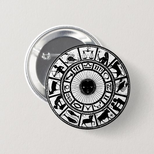 Astrologie Zodiawiel Ronde Button 5,7 Cm (Voorkant /achterkant)