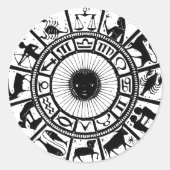  Astrologie Zodiawiel Ronde Sticker