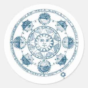  Astrologie Zodiawiel Ronde Sticker