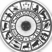 Astrologie Zodiawiel Sticker (Voorkant)