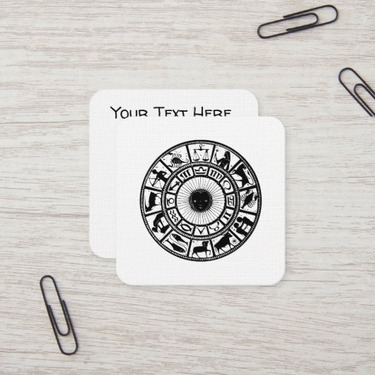  Astrologie Zodiawiel Vierkante Visitekaartje (Voorkant / Achterkant in situ)
