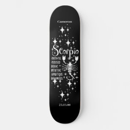 Astrologie Zwart Skateboard met Schorpioen Symbool
