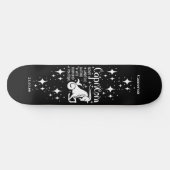 Astrologie Zwart Skateboard met Steenbok Symbool (Horizontaal)