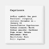 Astrologie zwart wit magneet (Voorkant)