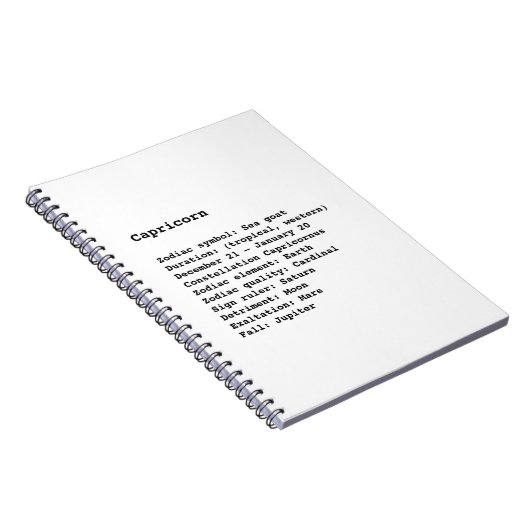 Astrologie zwart wit notitieboek (Rechterzijde)