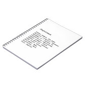 Astrologie zwart wit notitieboek (Linkerzijde)