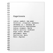 Astrologie zwart wit notitieboek (Voorkant)