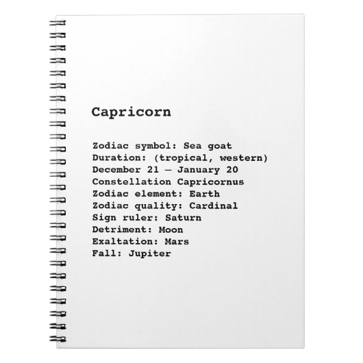 Astrologie zwart wit notitieboek (Voorkant)