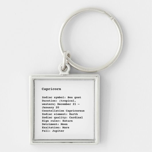 Astrologie zwart wit sleutelhanger (Voorkant)
